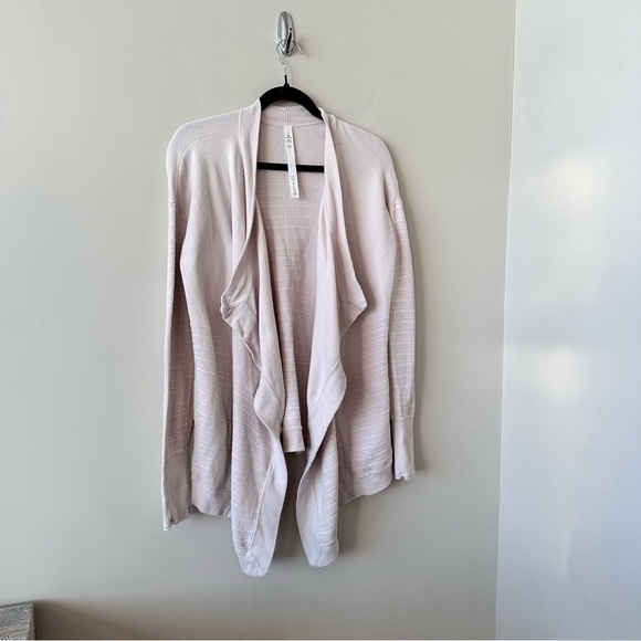 Lululemon-Open Cotton/Silk Waterfall Cardigan (Size:4) - Picture 3 of 11